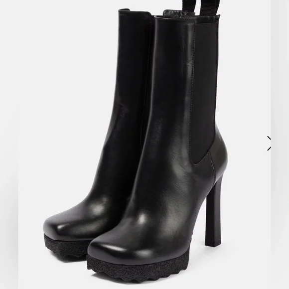 Off-White leather heeled boots - Picture 7 of 9